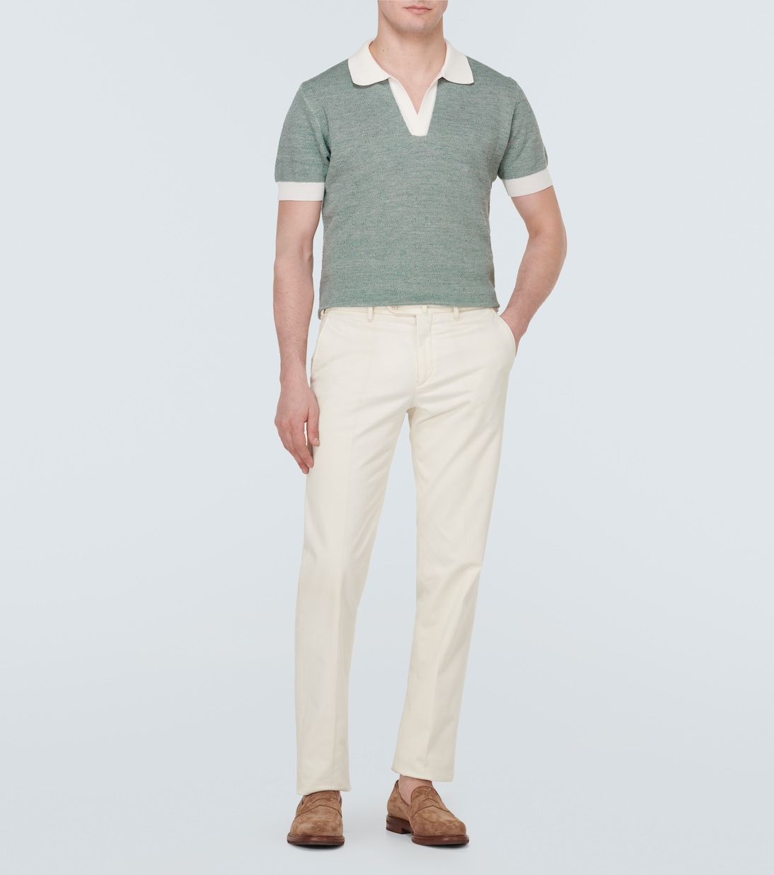 Polo in cotone e lino | Thom Sweeney