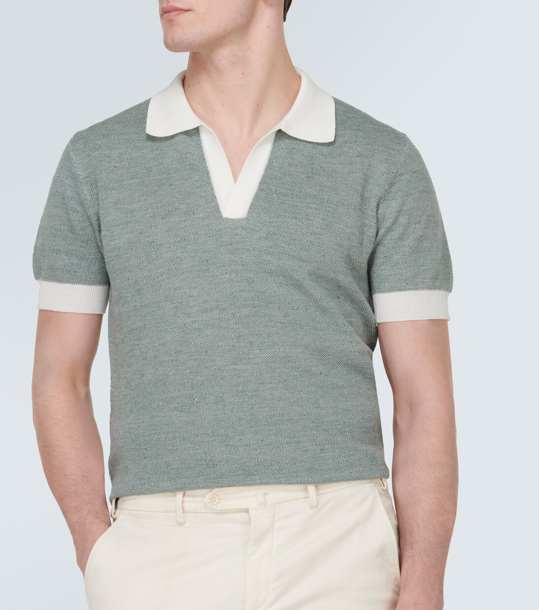 Polo in cotone e lino | Thom Sweeney