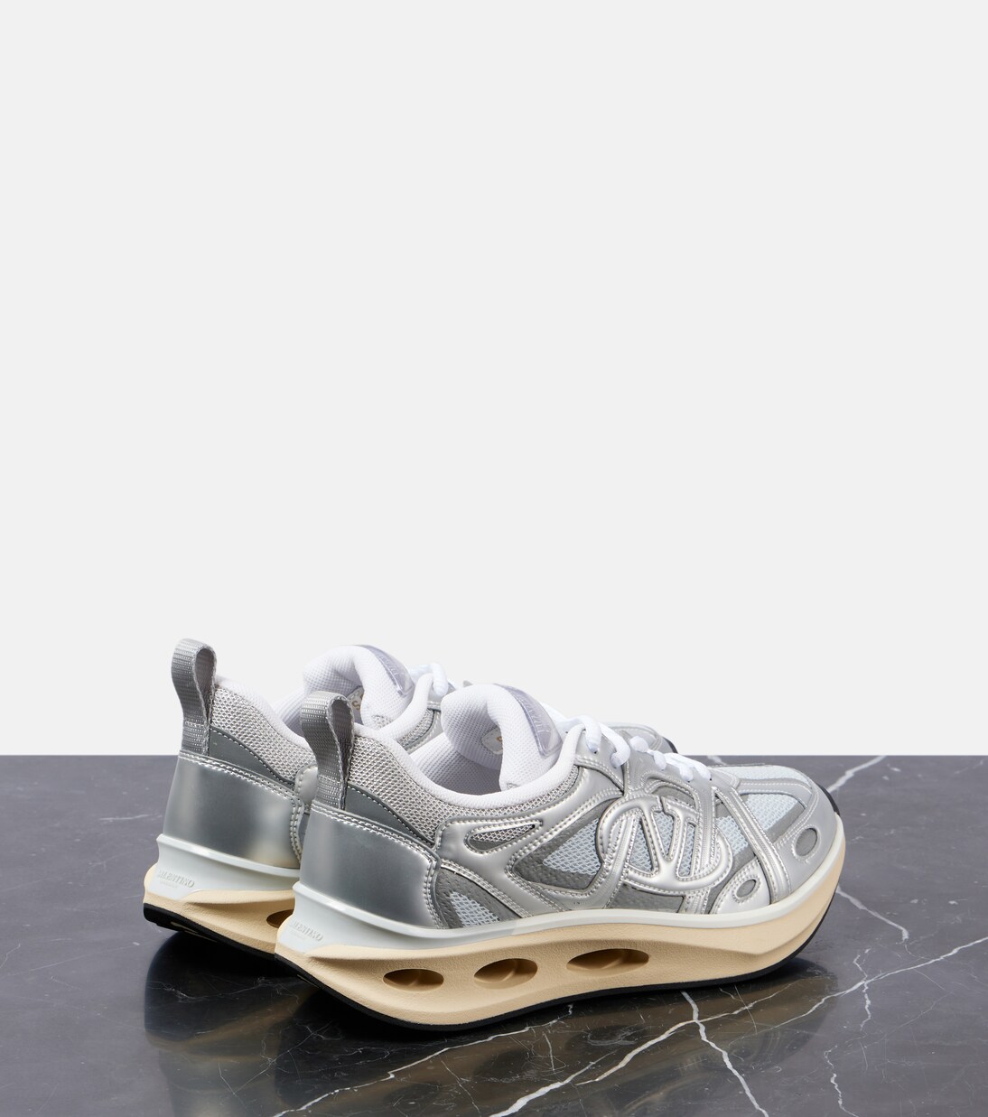 VLogo Easyjog leather-trimmed sneakers | Valentino Garavani