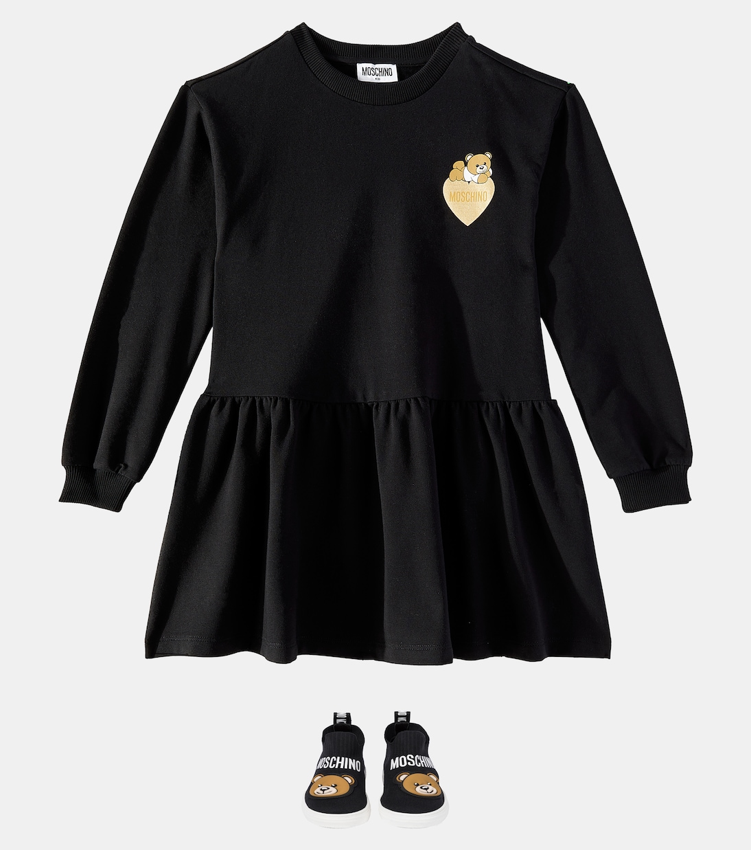 Robe Teddy Bear en coton mélangé | Moschino Kids