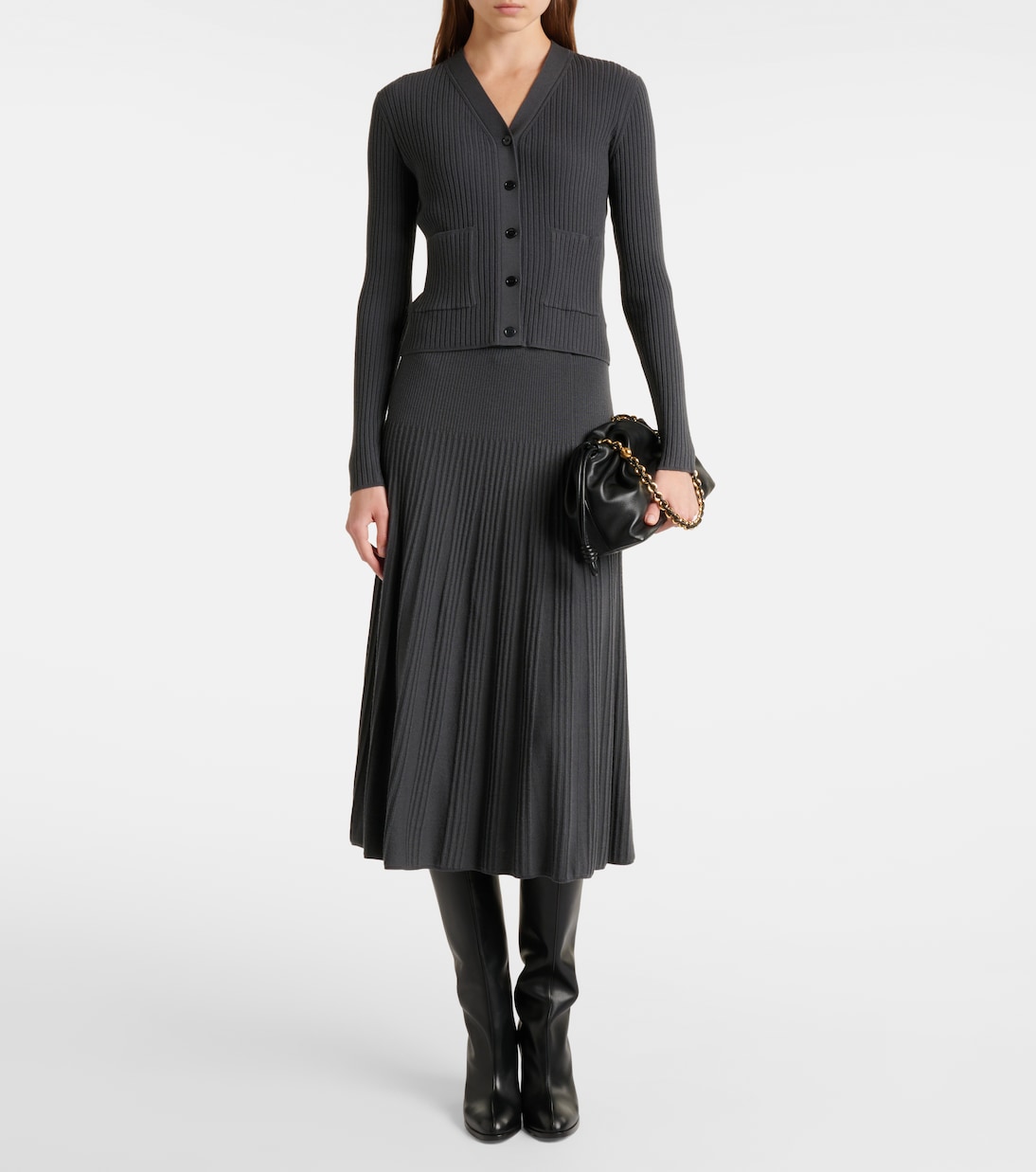 Knitted wool midi skirt | Joseph