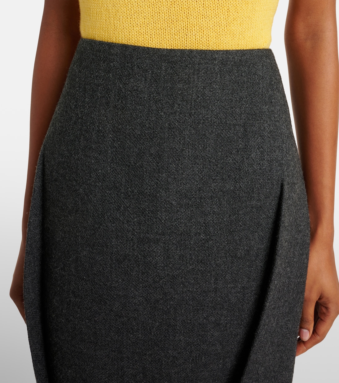 Jupe midi en laine | Prada