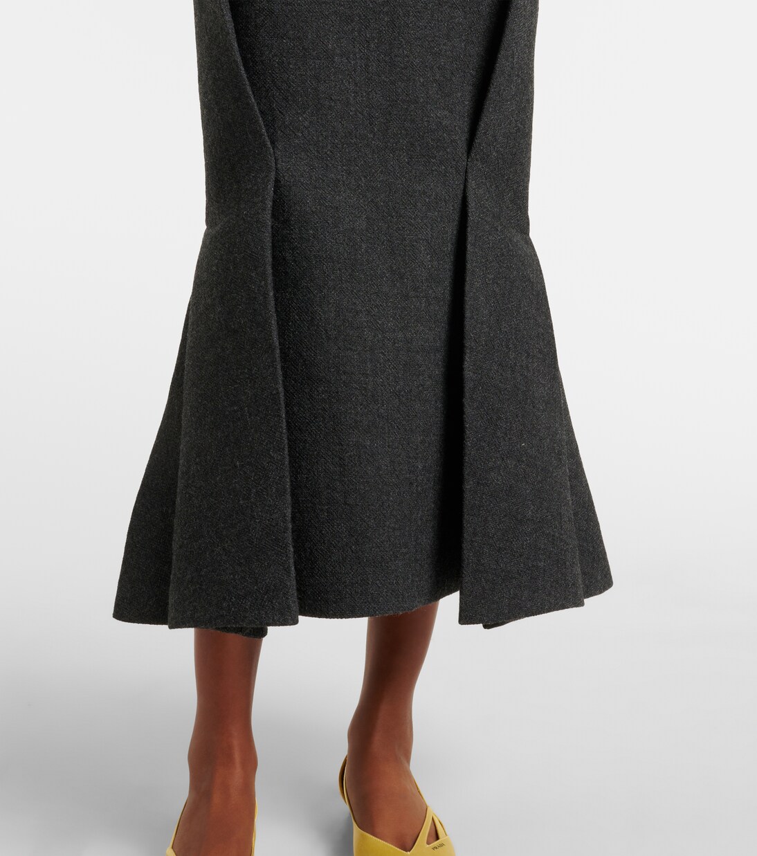 Jupe midi en laine | Prada