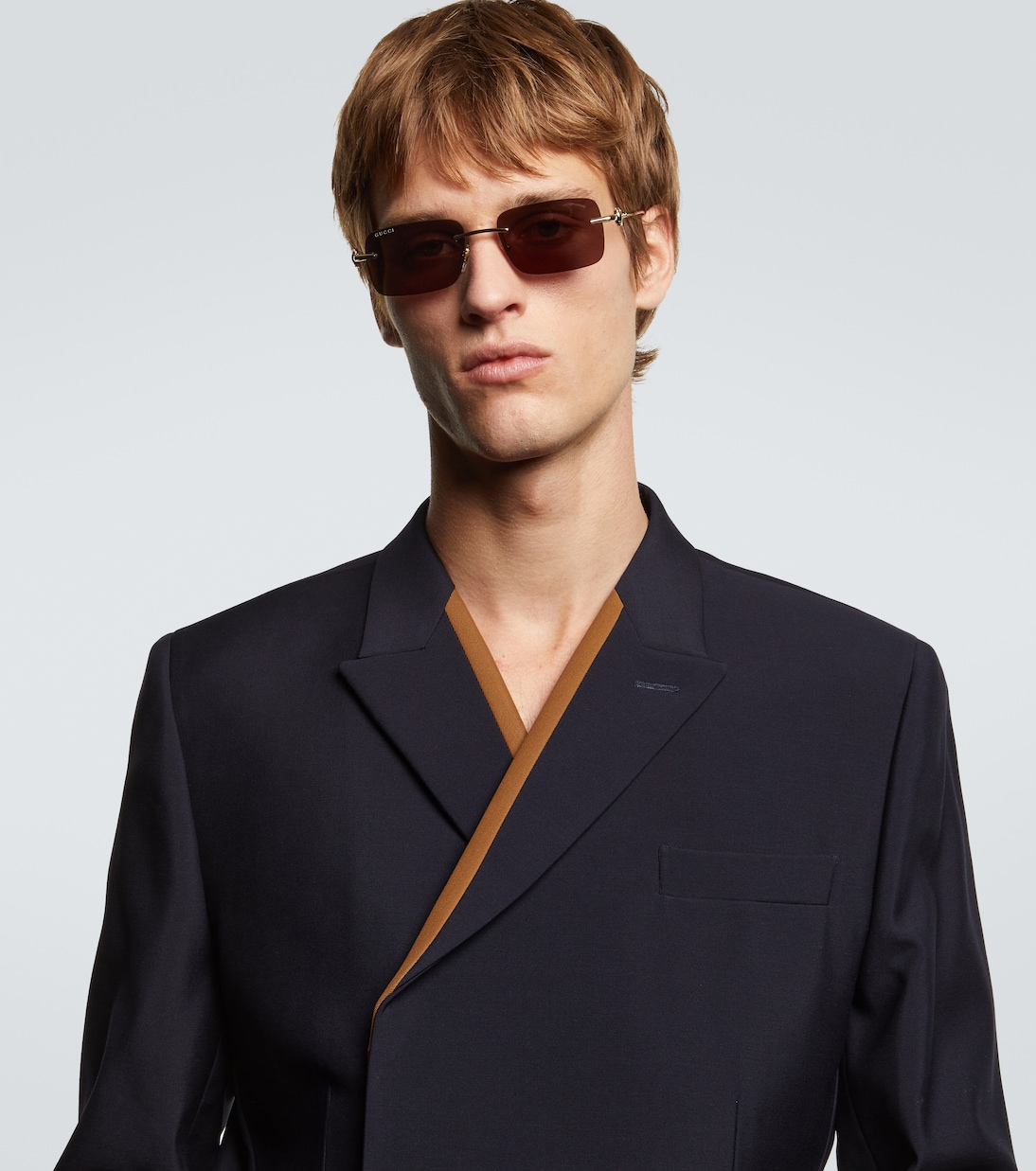 Gafas de sol rectangulares con Horsebit | Gucci