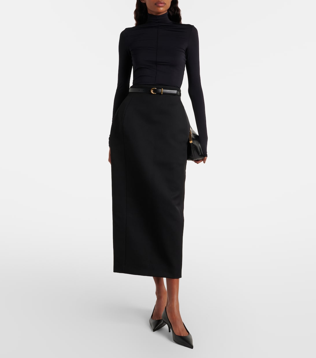 x RHW Web midi skirt | Wardrobe.NYC