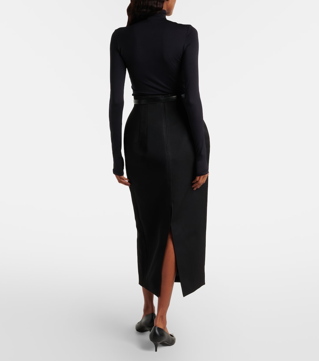 x RHW Web midi skirt | Wardrobe.NYC