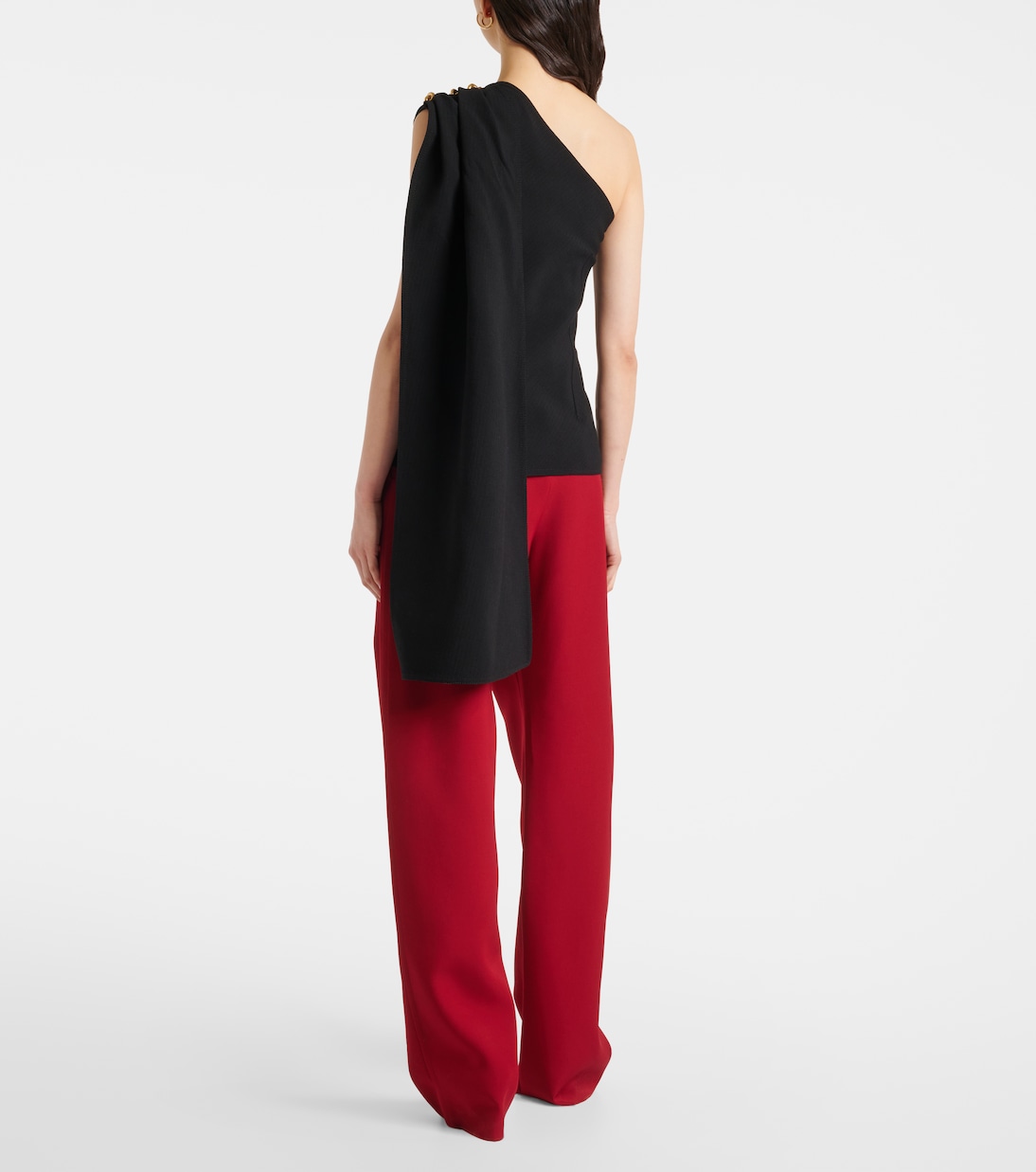 Knot caped draped crêpe top | Bottega Veneta