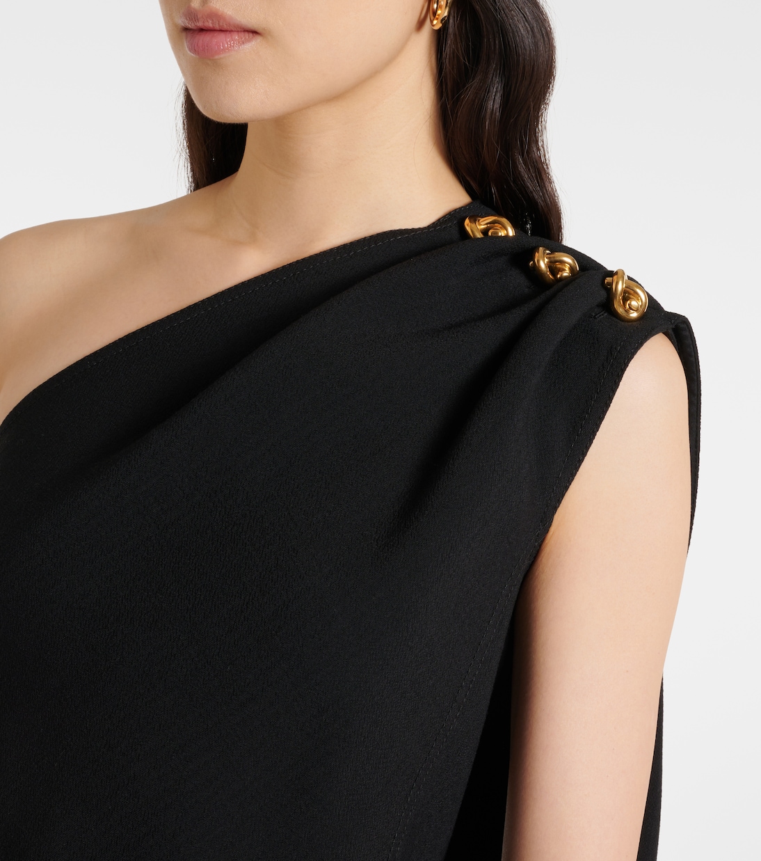 Knot caped draped crêpe top | Bottega Veneta
