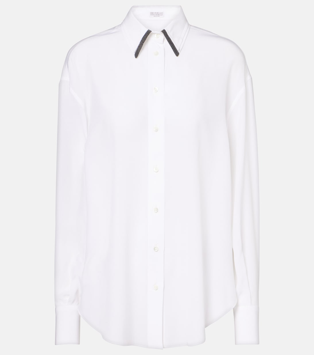 Hemd Monili aus Seidensatin | Brunello Cucinelli