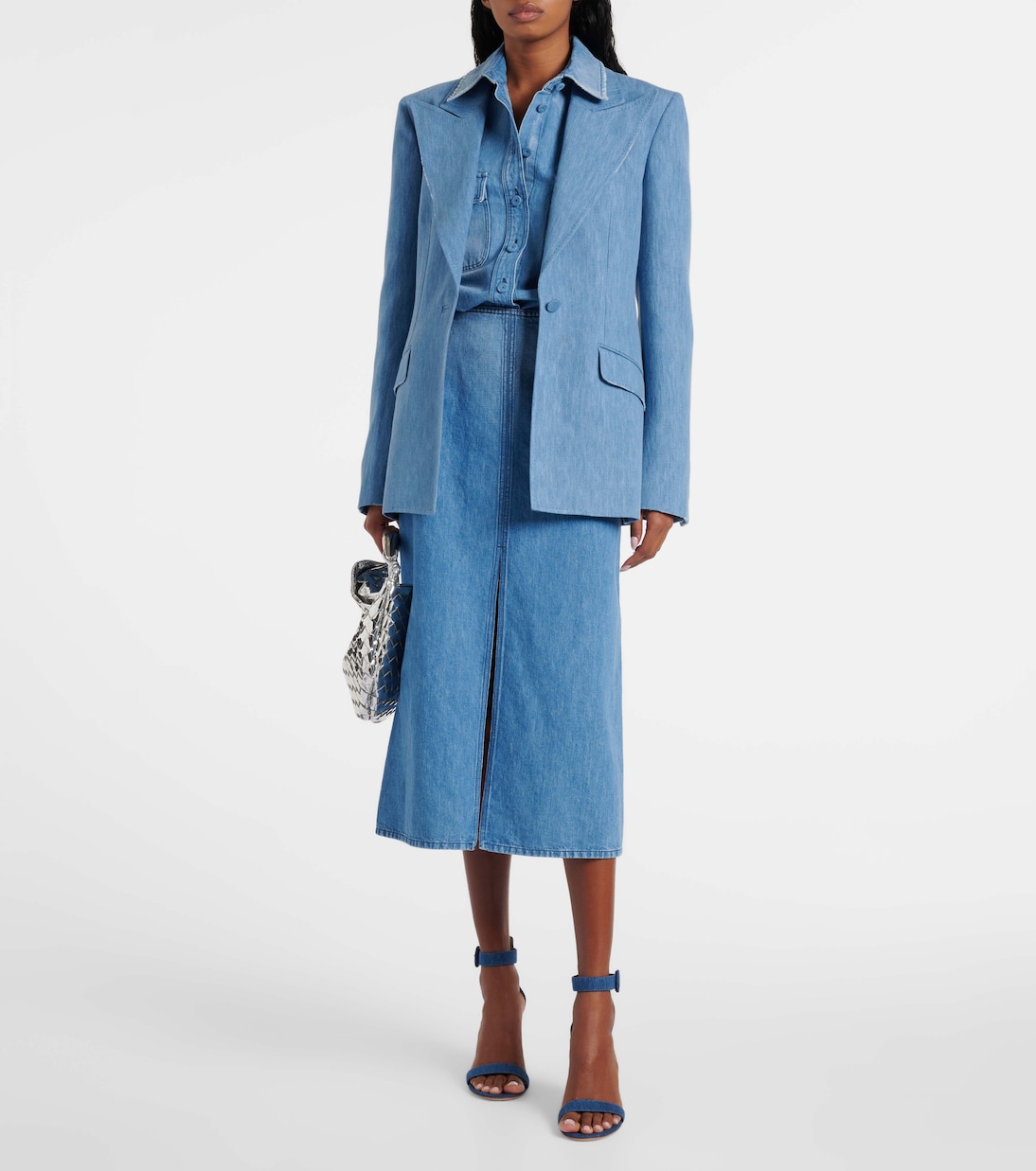 Sandalen Portofino 85 aus Denim | Gianvito Rossi