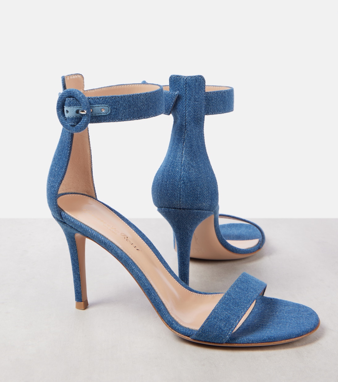Sandalen Portofino 85 aus Denim | Gianvito Rossi