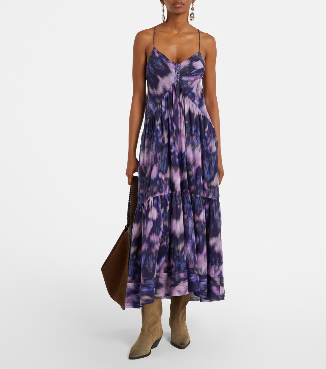 Robe longue Sabba imprimée en coton | Marant Etoile