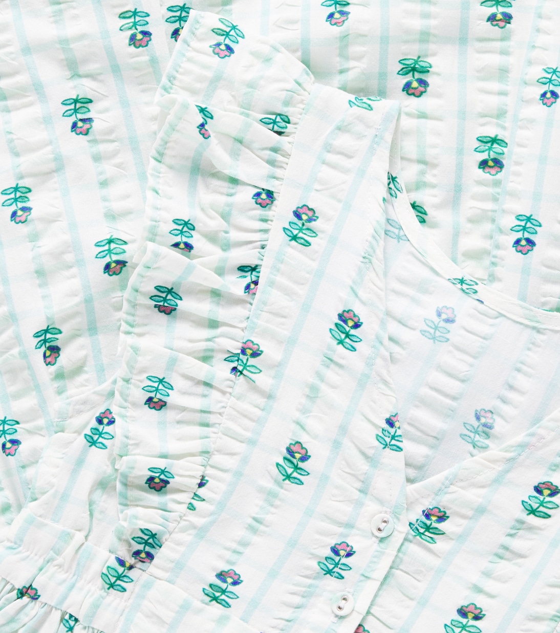 Nina ruffled floral cotton dress | C'era Una Volta