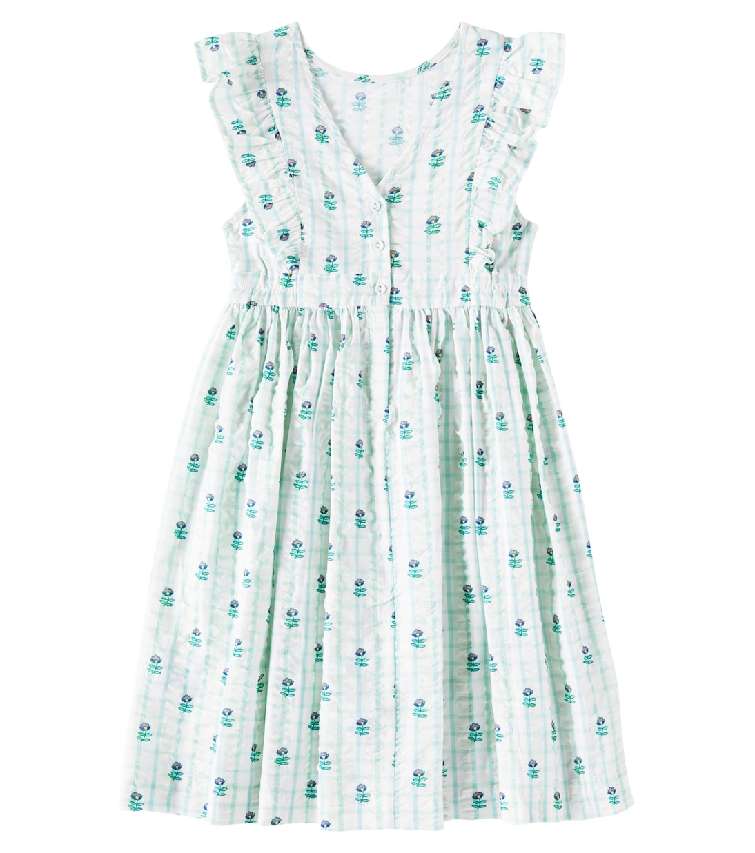 Nina ruffled floral cotton dress | C'era Una Volta