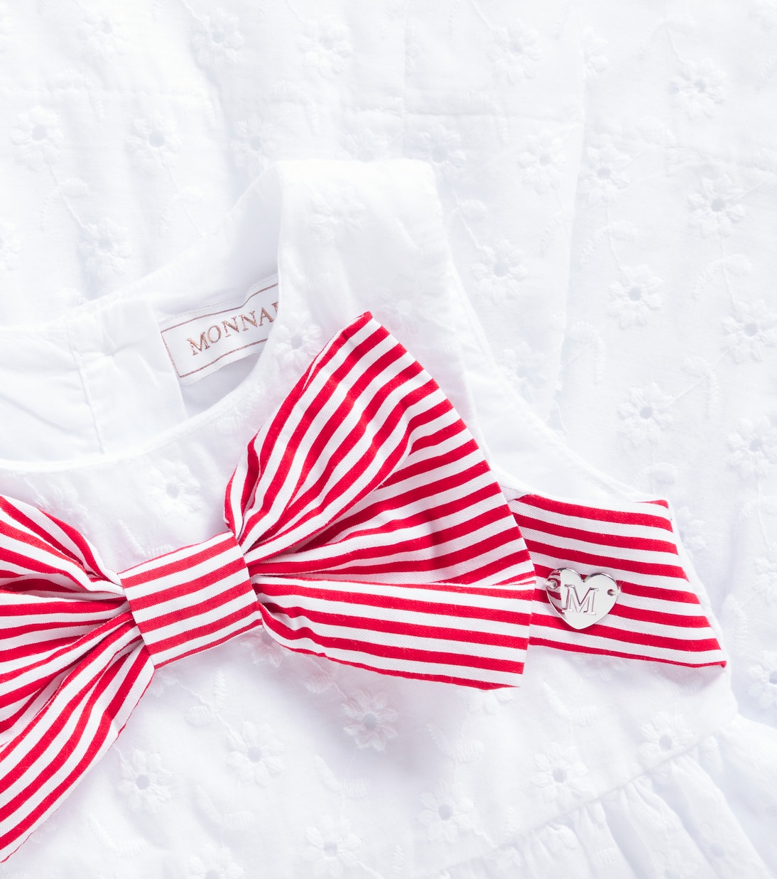 Baby - Abito in cotone con fiocco | Monnalisa