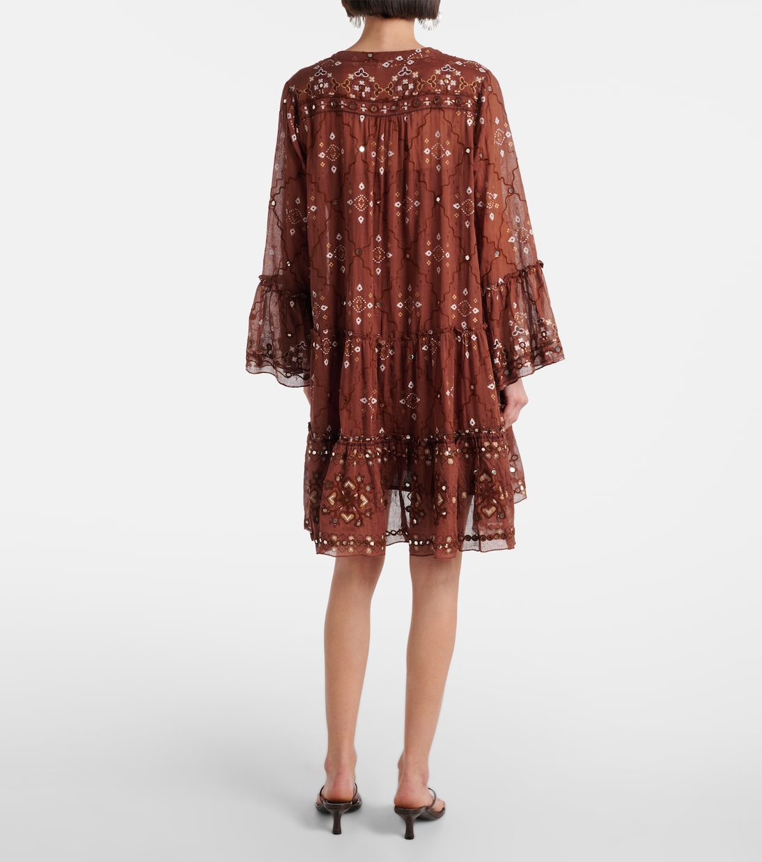 Vestido corto de algodón estampado | Juliet Dunn