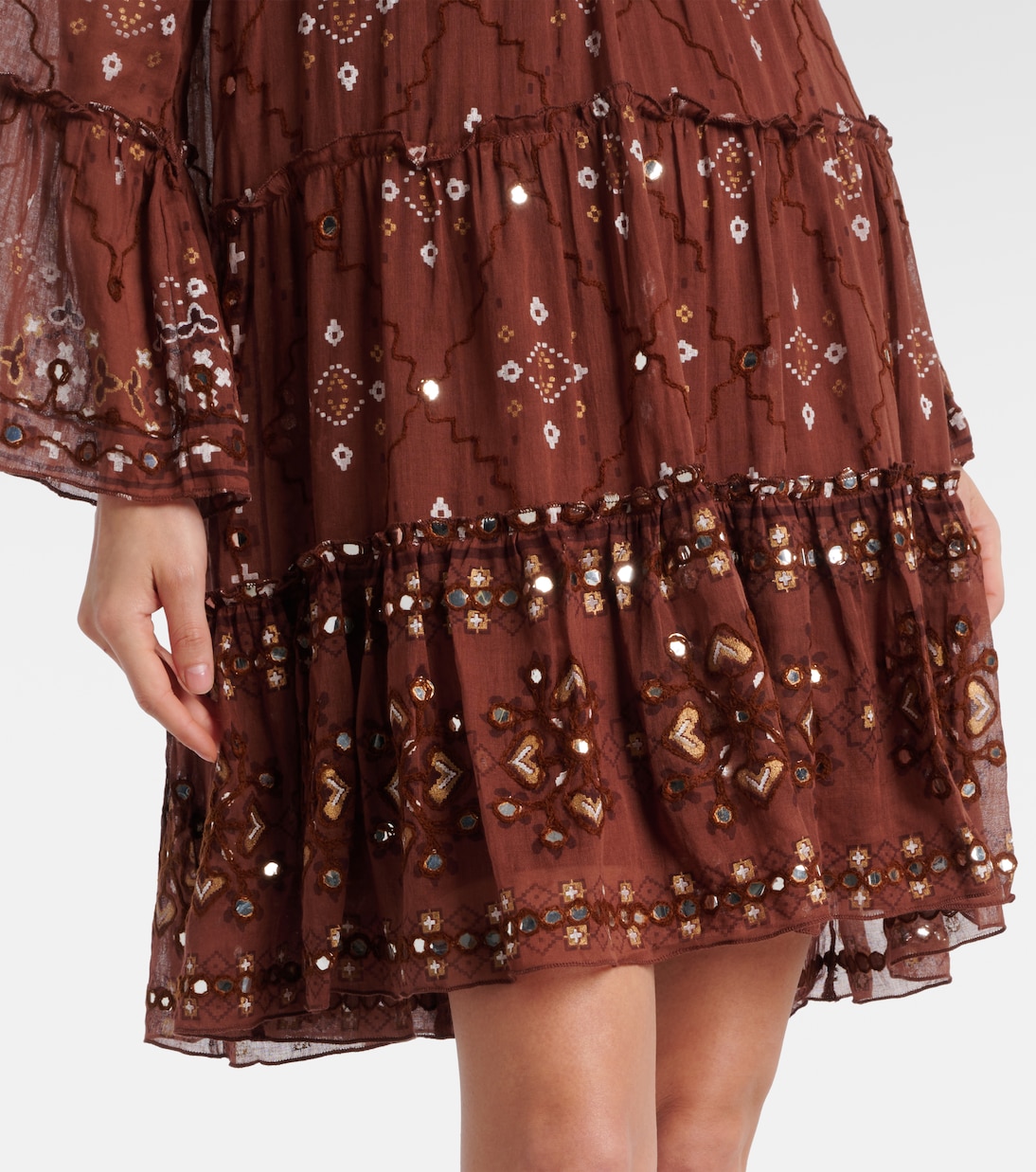 Vestido corto de algodón estampado | Juliet Dunn