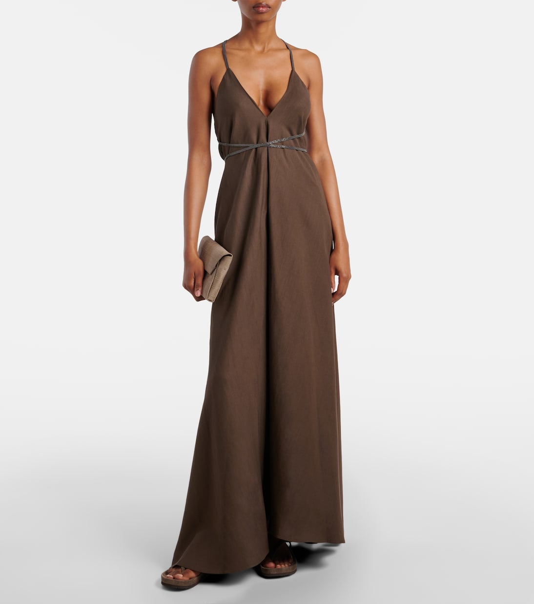 Open-back maxi dress | Brunello Cucinelli