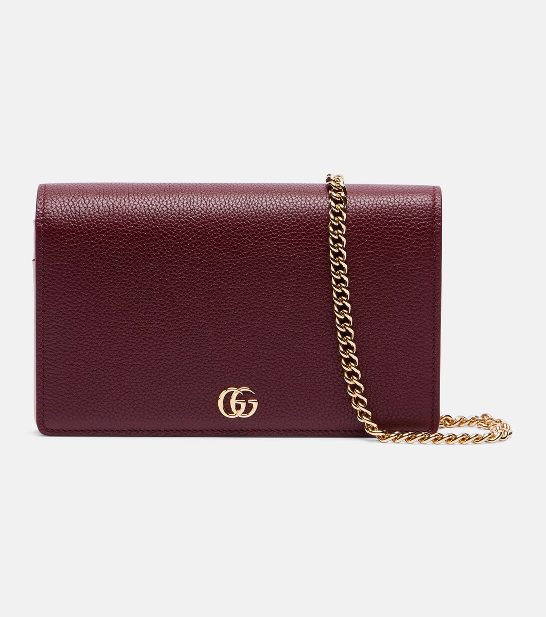 GG Marmont leather wallet on chain | Gucci