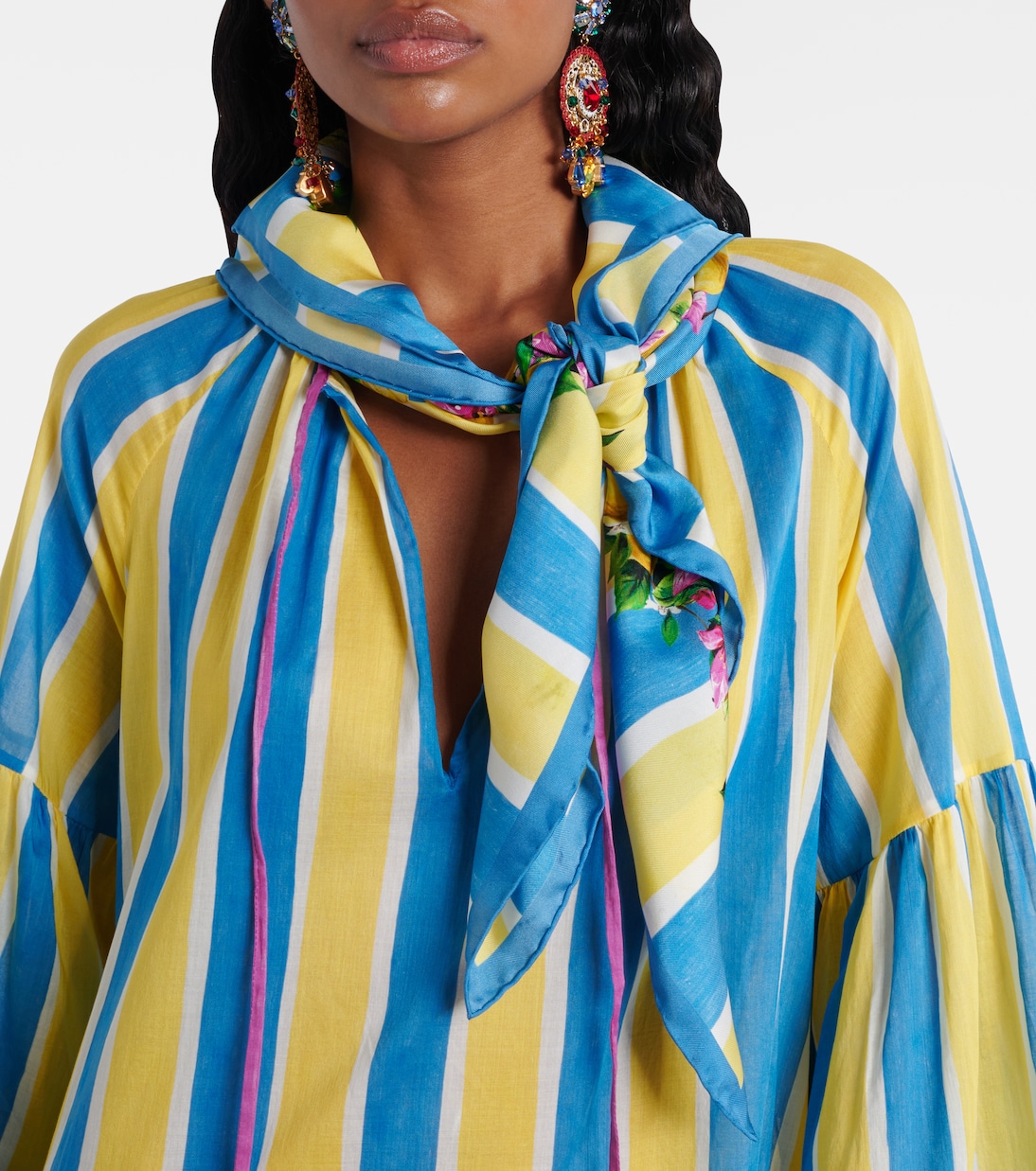 Bedrucktes Tuch Taormina aus Seiden-Twill | Dolce&Gabbana