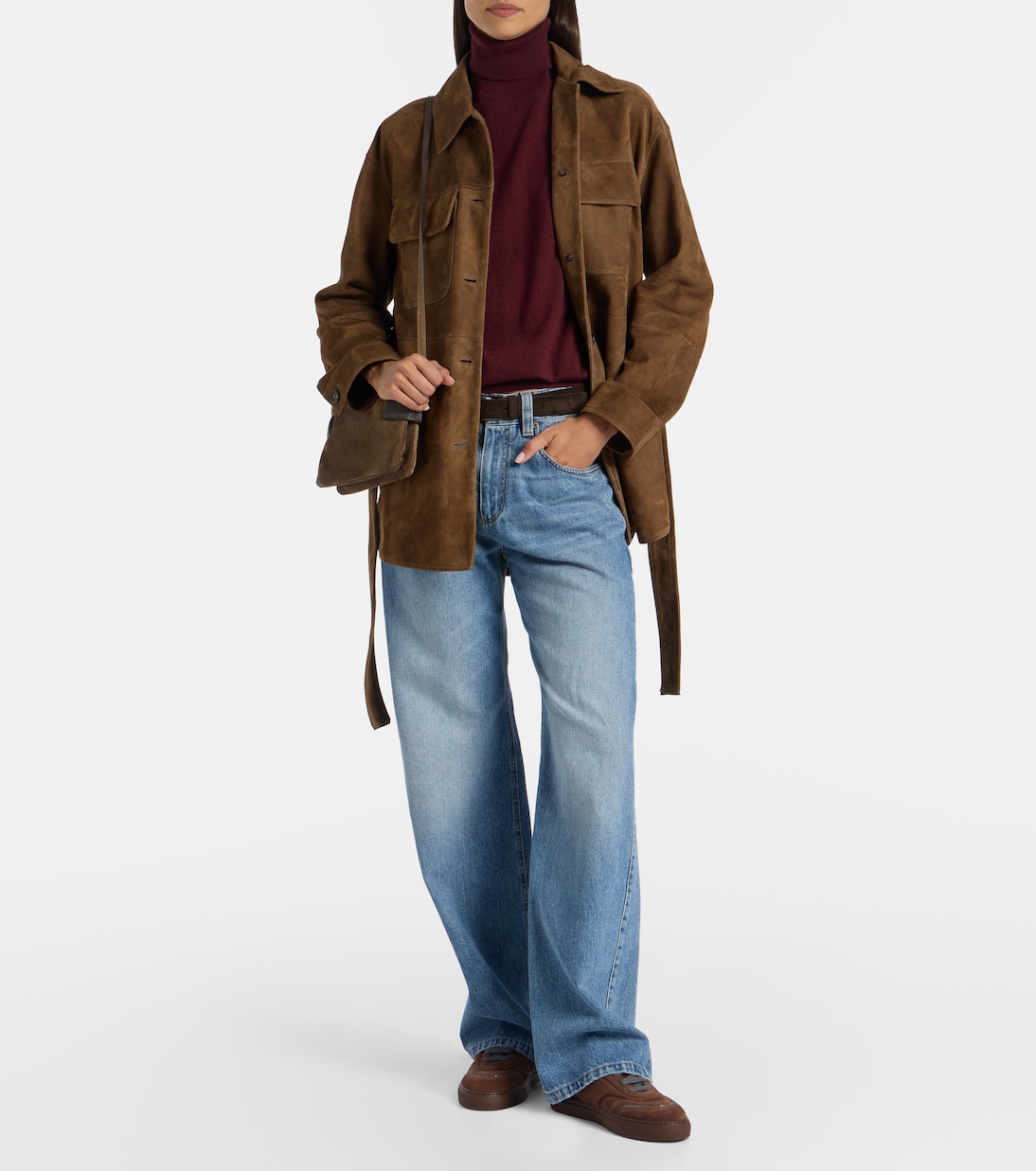 Sneakers Monili aus Veloursleder | Brunello Cucinelli