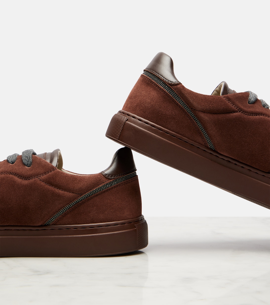 Sneakers Monili aus Veloursleder | Brunello Cucinelli