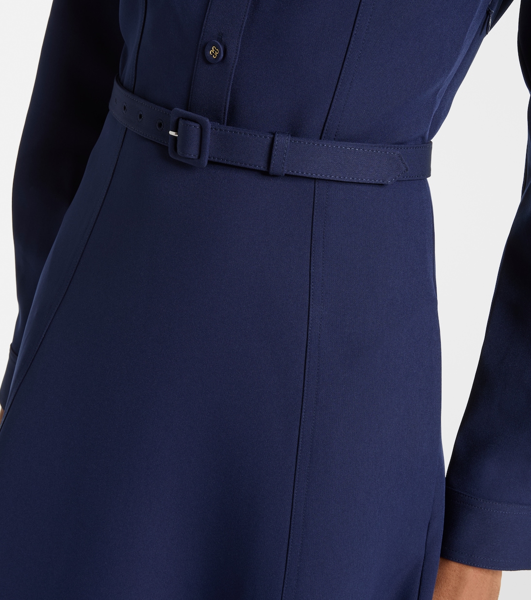 Vestido camisero de crepé con cinturón | Roland Mouret