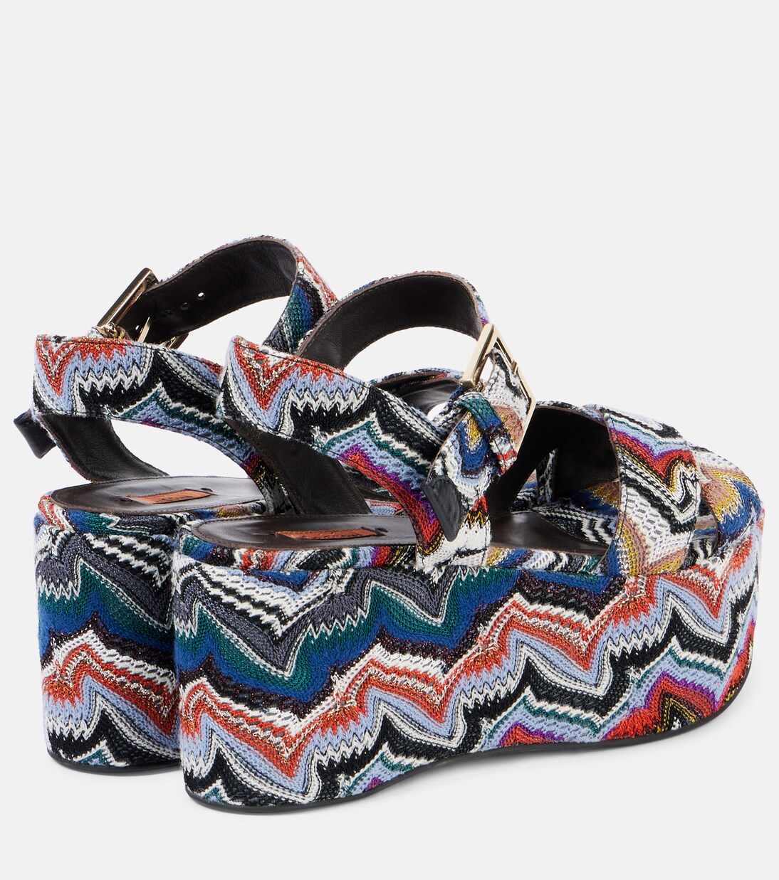 Plateausandalen Julia Raschel aus Häkelstrick | Missoni