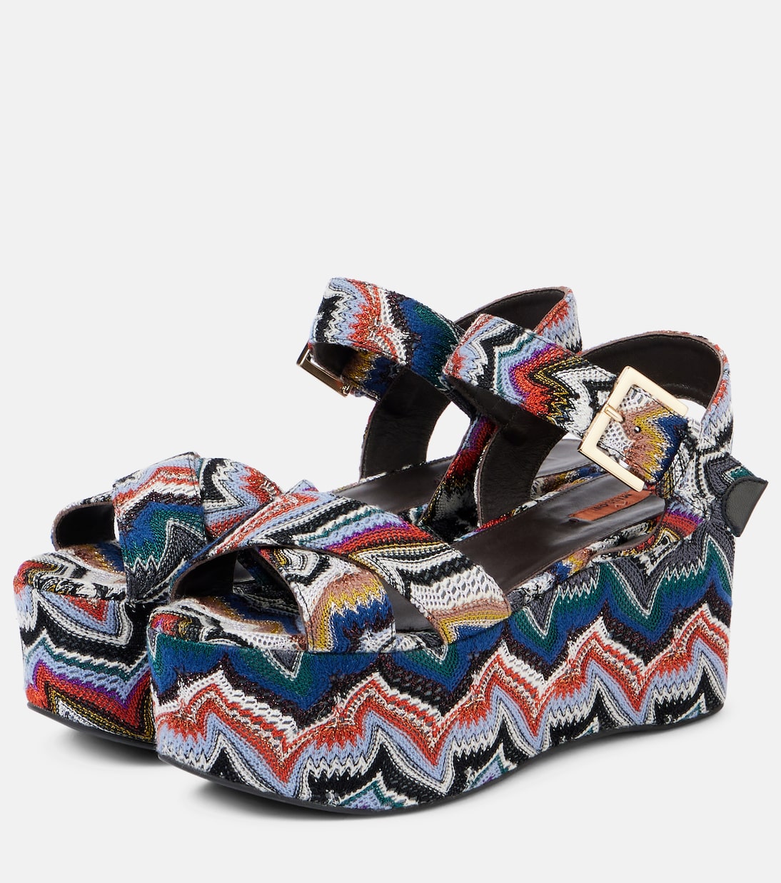 Plateausandalen Julia Raschel aus Häkelstrick | Missoni