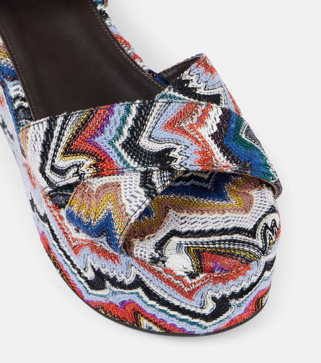 Plateausandalen Julia Raschel aus Häkelstrick | Missoni
