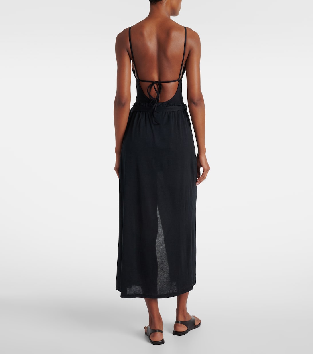 Cotton and silk midi skirt | Toteme