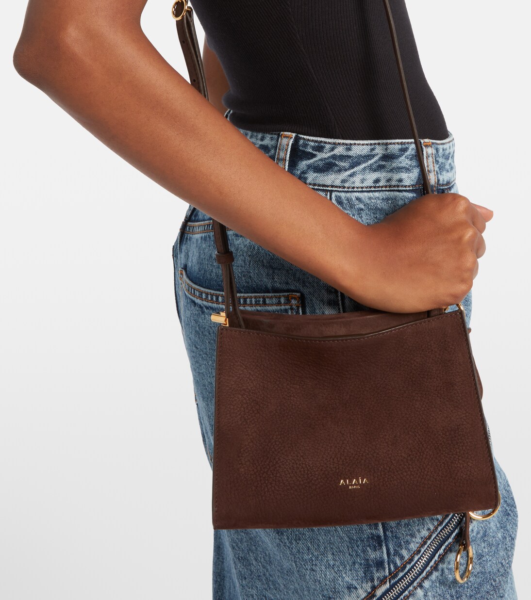 Le Click Small suede shoulder bag | Alaïa