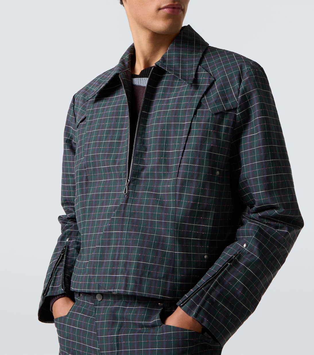 Kraner checked cotton-blend jacket | Kiko Kostadinov