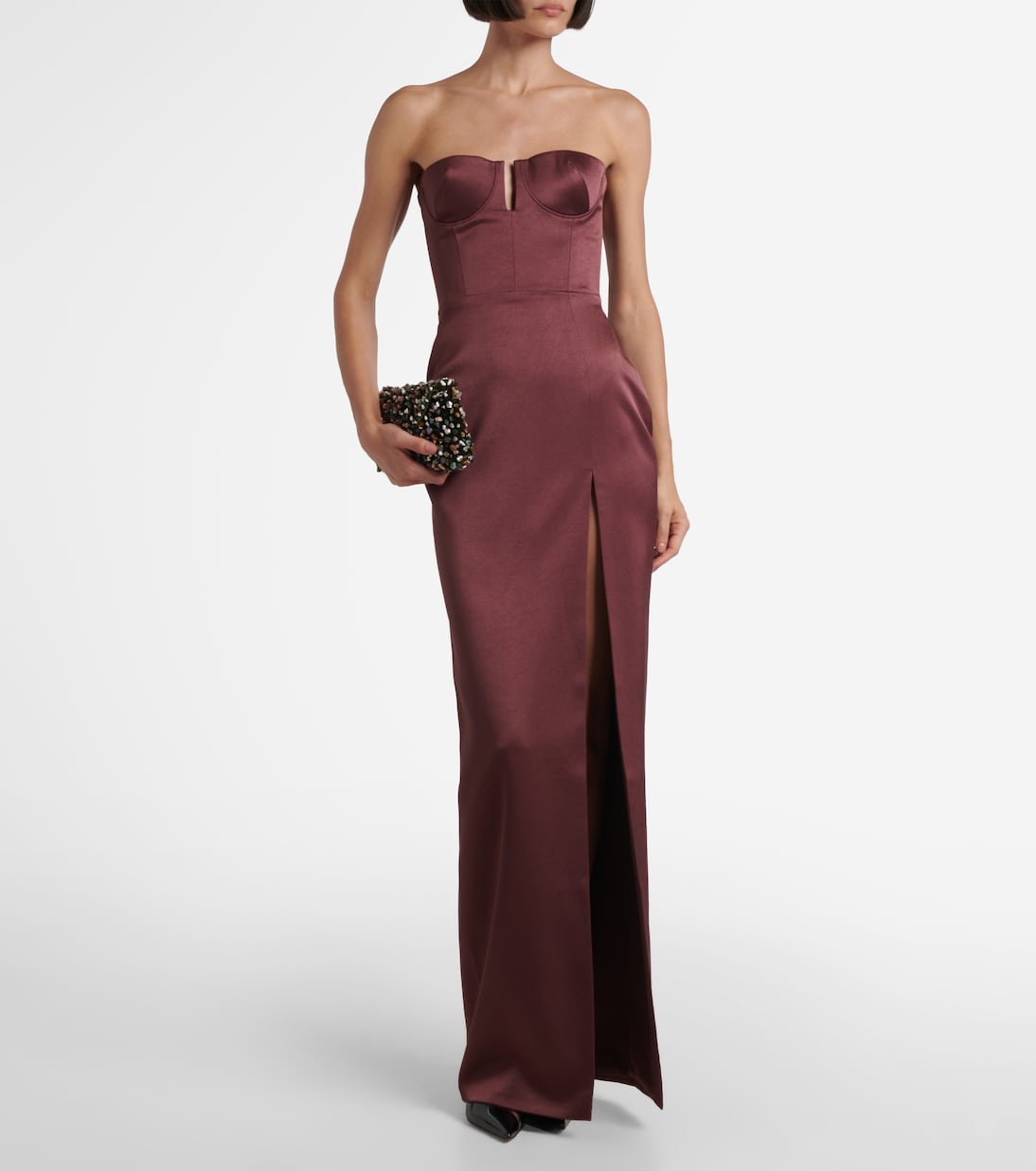 Crêpe satin bustier gown | Alex Perry