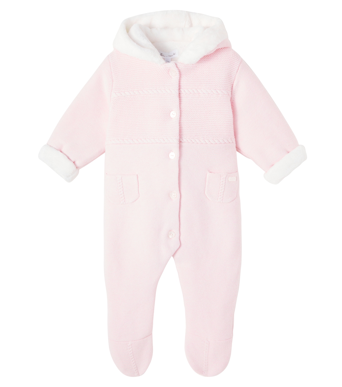 Baby knitted cotton, wool, and cashmere onesie | Tartine et Chocolat