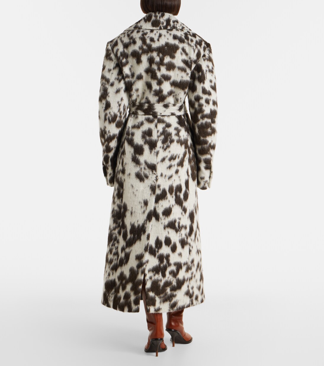 Cappotto in misto lana e alpaca con stampa | Dries Van Noten