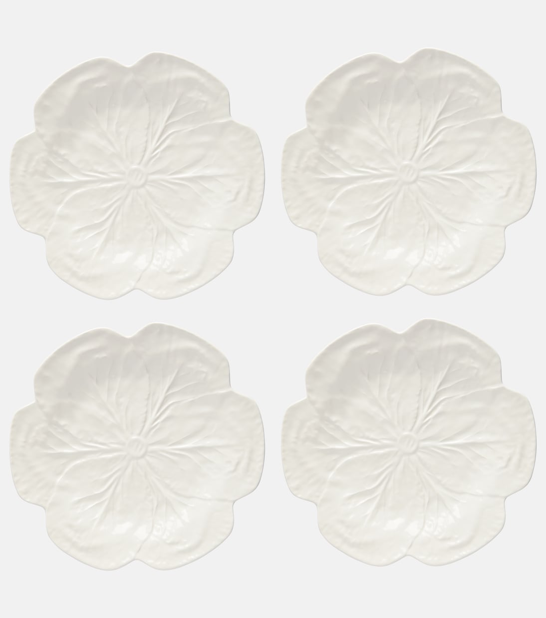 Set Cabbage aus vier Speisetellern | Bordallo Pinheiro