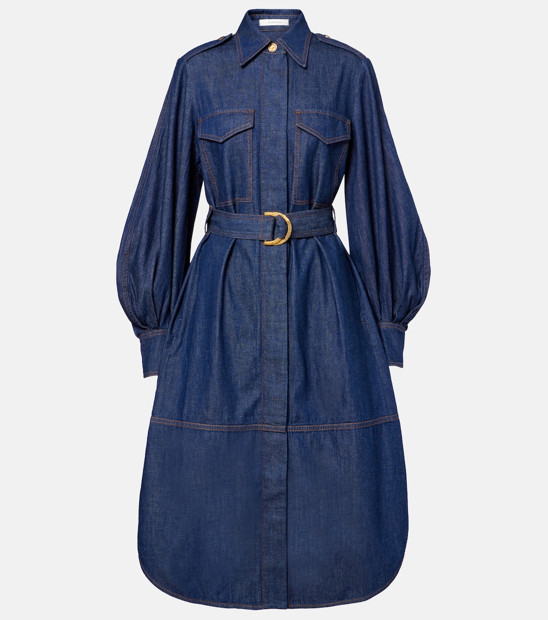 Vestido midi en denim | Zimmermann