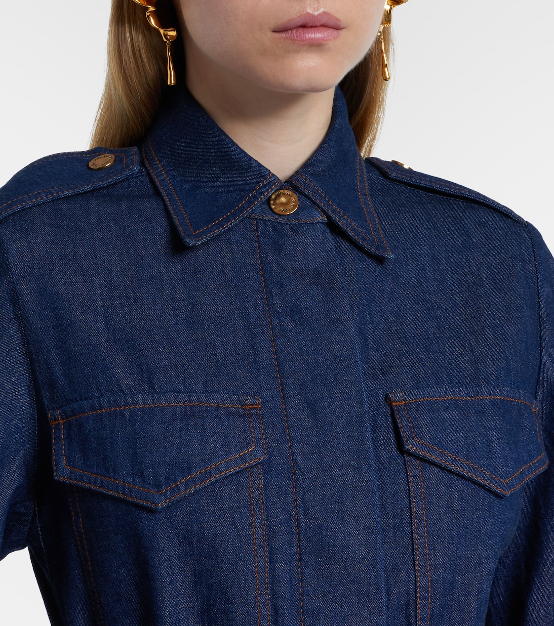 Vestido midi en denim | Zimmermann