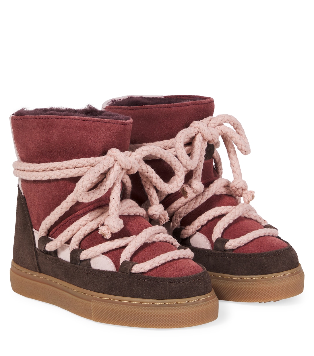 Classic shearling-lined suede snow boots | Inuikii Kids