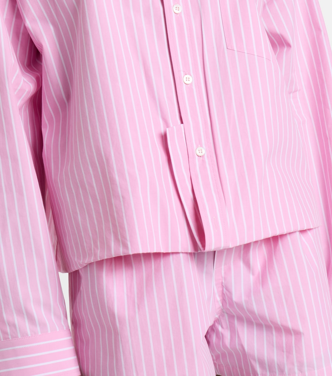 Striped cotton poplin shirt | Balenciaga