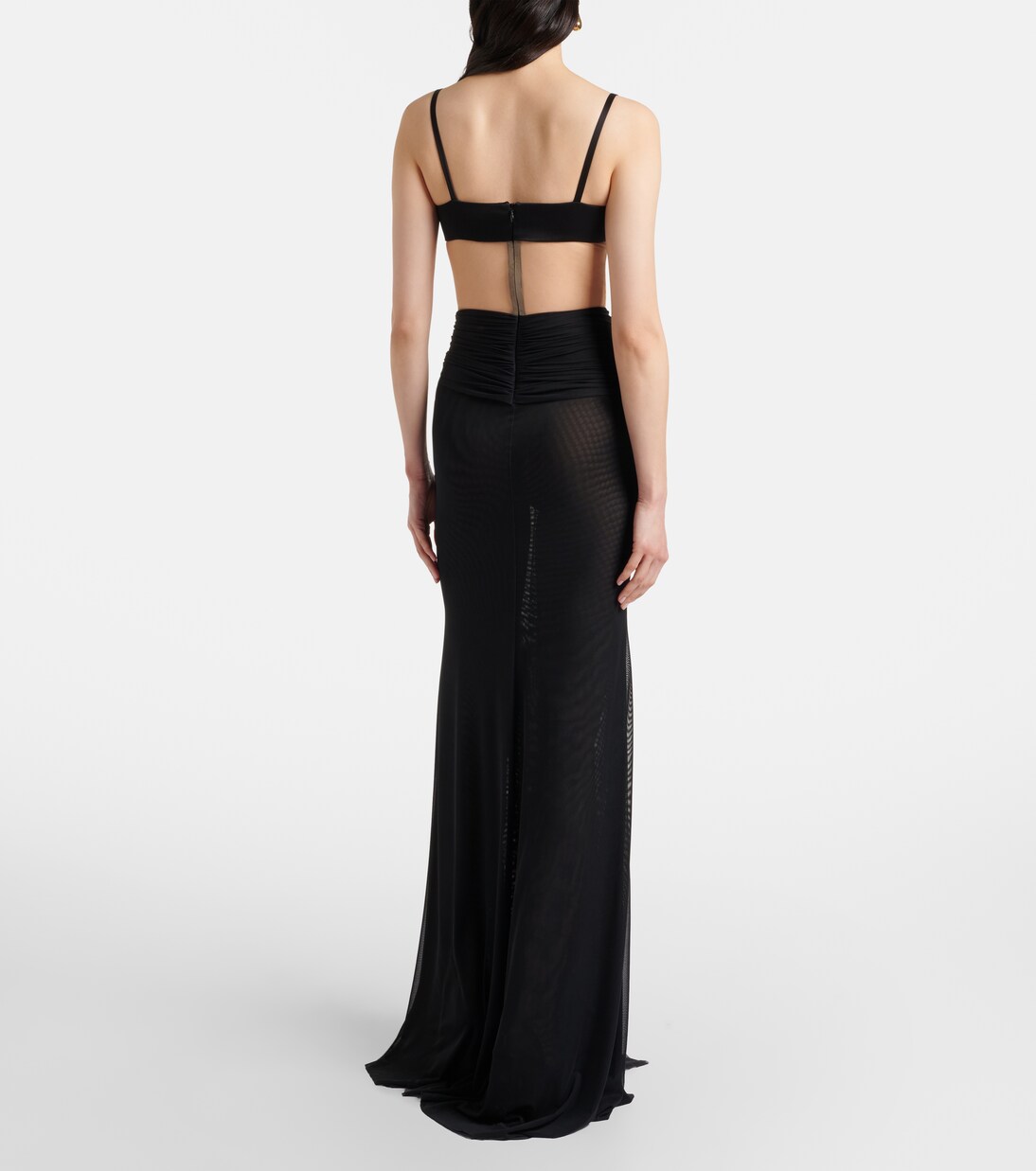 Floral-appliqué mesh gown | David Koma