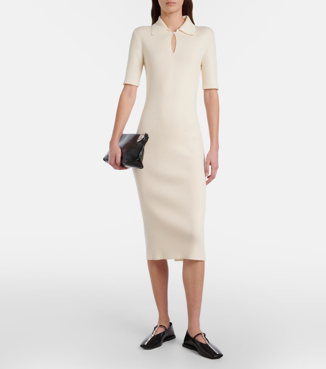 Robe midi en laine | Jil Sander