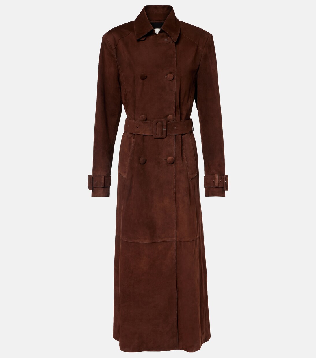Tate suede trench coat | Nour Hammour