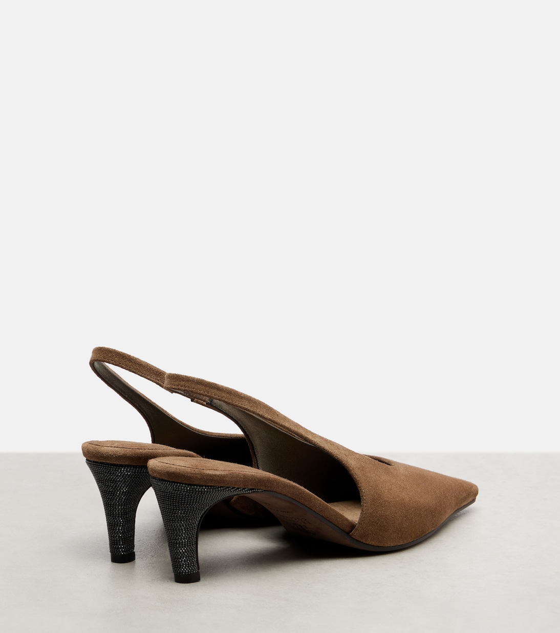 Suede slingback pumps | Brunello Cucinelli