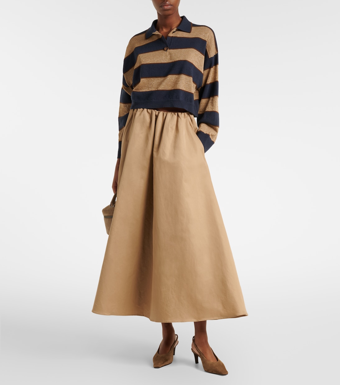 Suede slingback pumps | Brunello Cucinelli