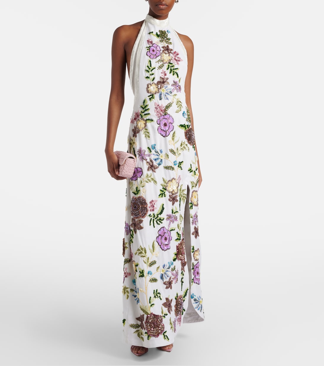 Robe longue Luminous Flounce à ornements | Là Fuori