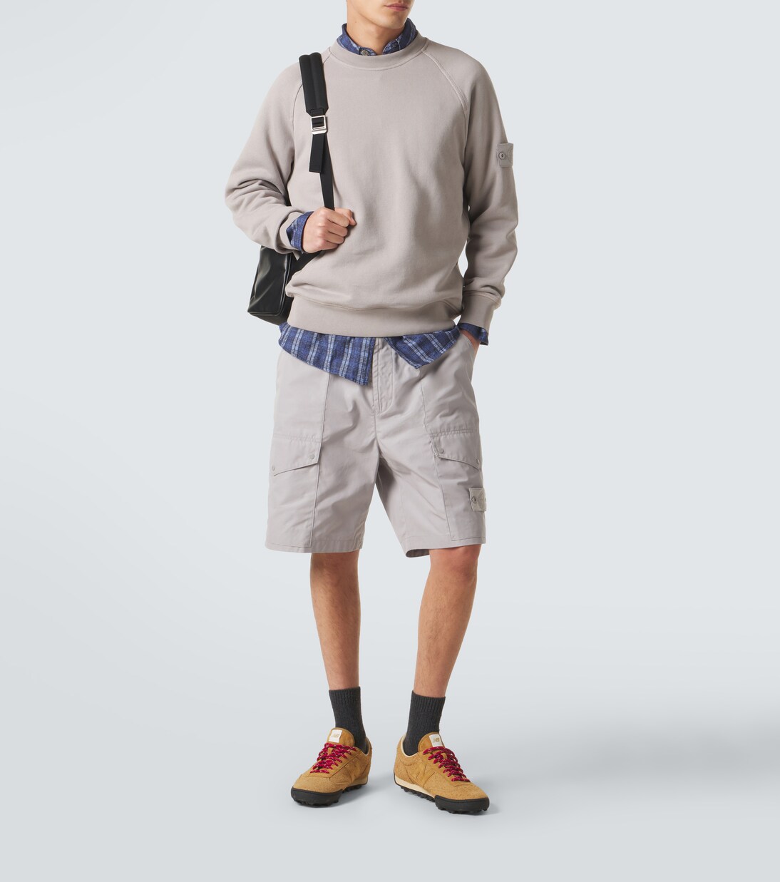 Ghost cotton canvas cargo shorts | Stone Island