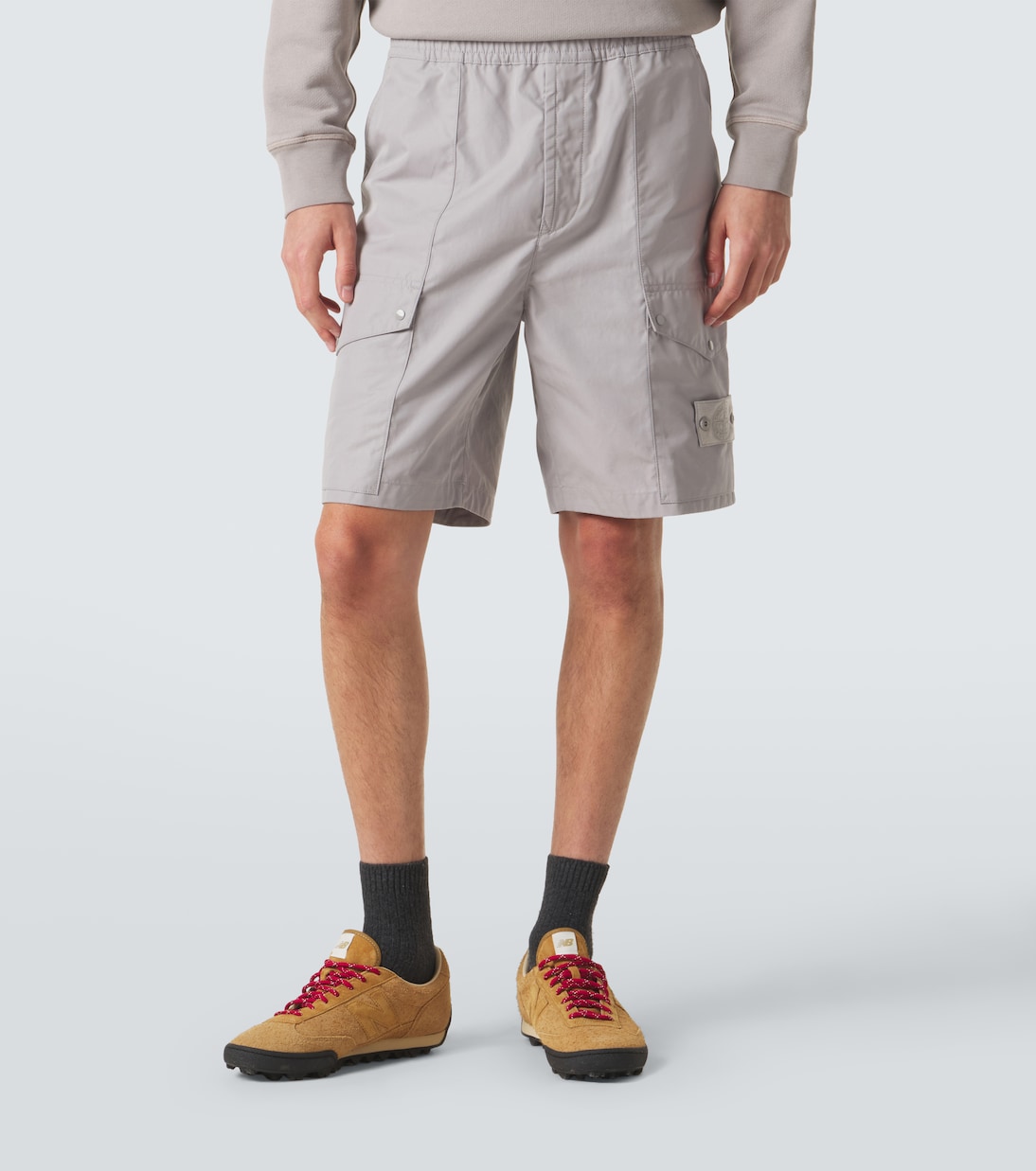 Ghost cotton canvas cargo shorts | Stone Island