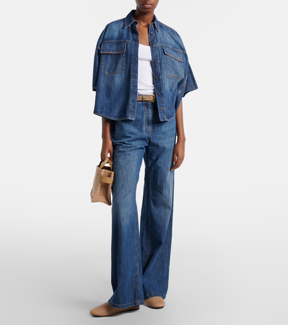 Jeans a gamba larga | Brunello Cucinelli